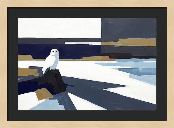 Snowy Owl In Tundra Landscape