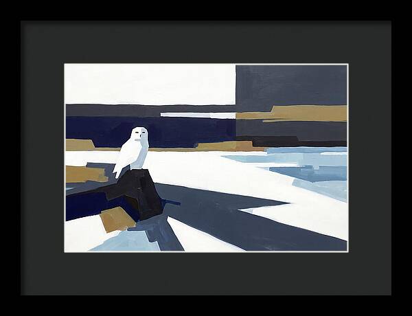 Snowy Owl In Tundra Landscape
