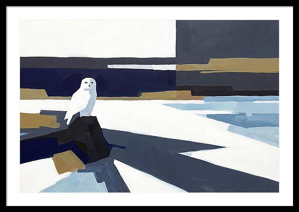 Snowy Owl In Tundra Landscape