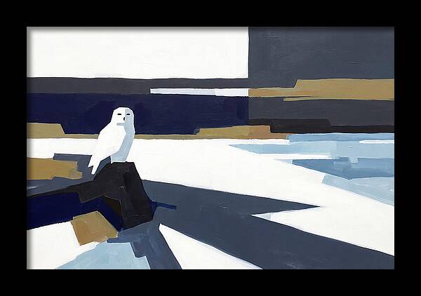 Snowy Owl In Tundra Landscape