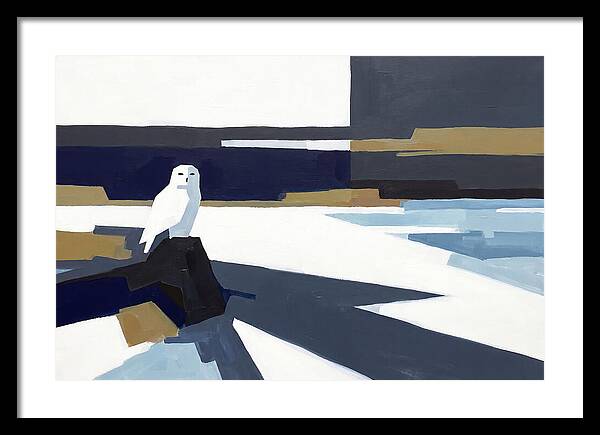 Snowy Owl In Tundra Landscape