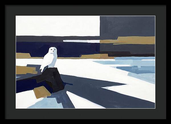 Snowy Owl In Tundra Landscape