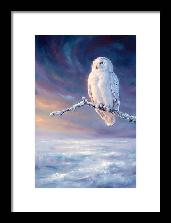 Snowy Owl In Twilight