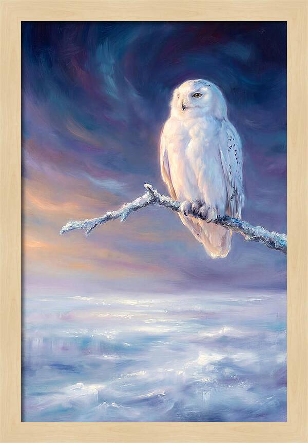 Snowy Owl In Twilight
