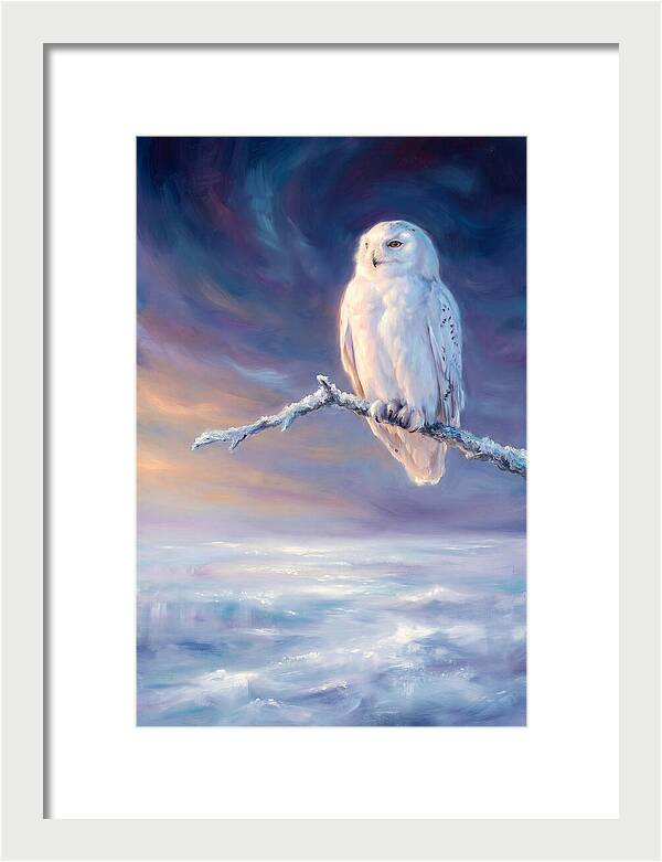 Snowy Owl In Twilight