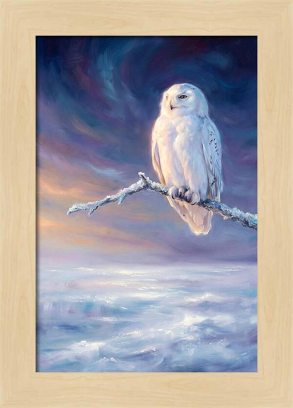 Snowy Owl In Twilight