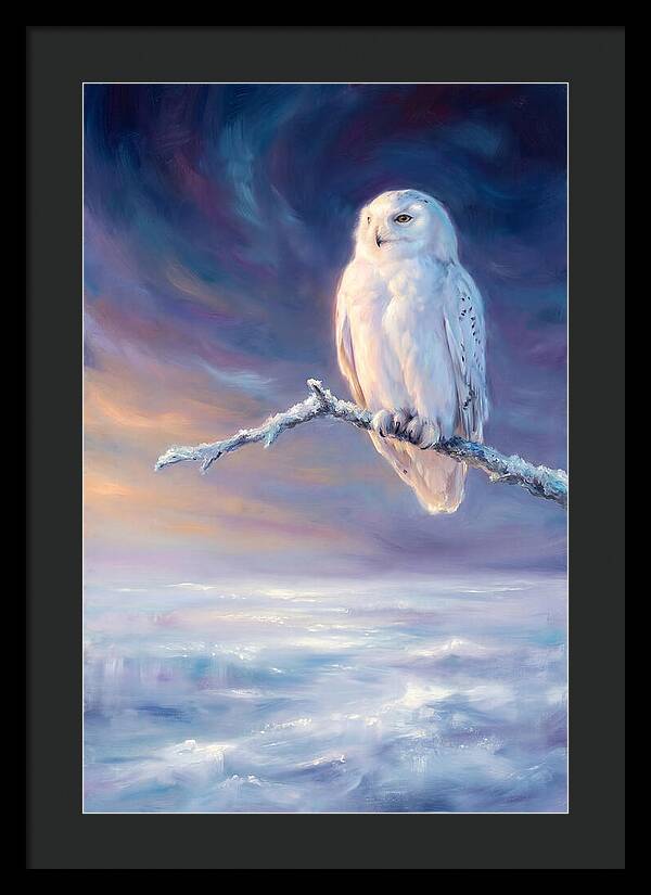 Snowy Owl In Twilight