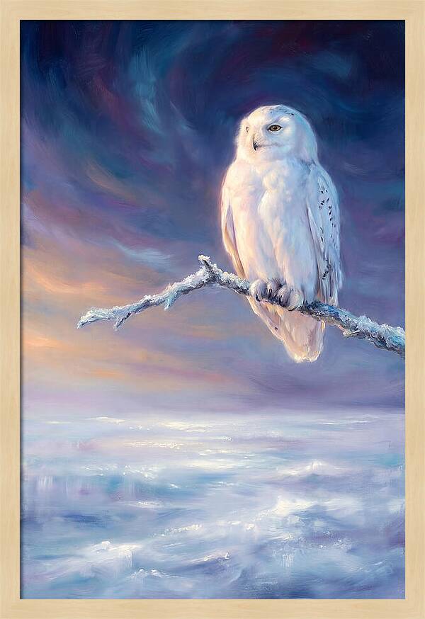 Snowy Owl In Twilight