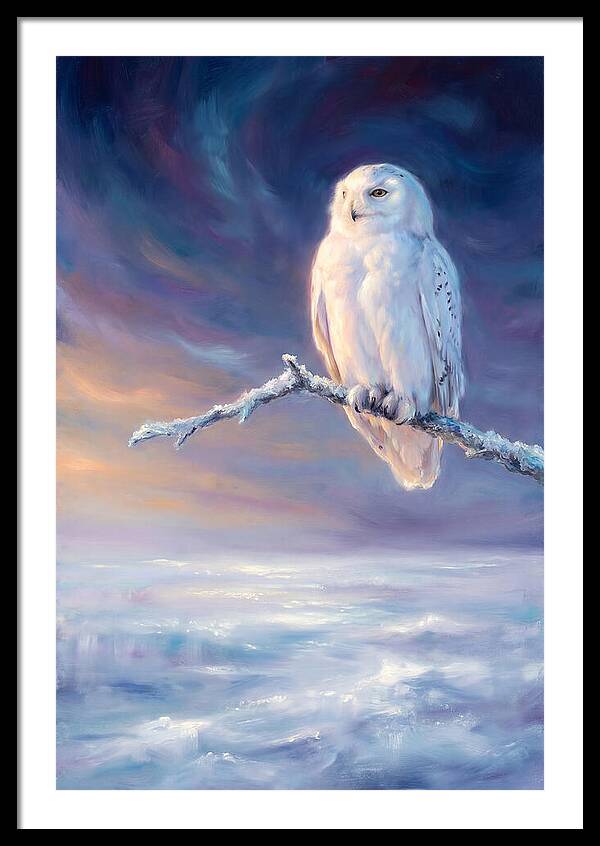 Snowy Owl In Twilight