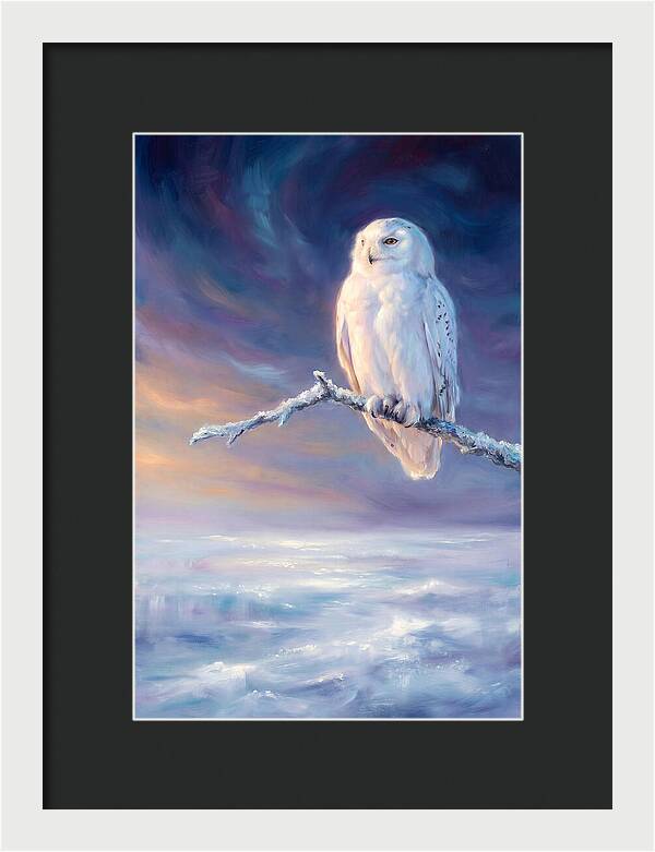 Snowy Owl In Twilight