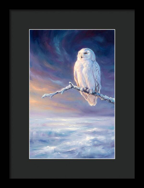 Snowy Owl In Twilight