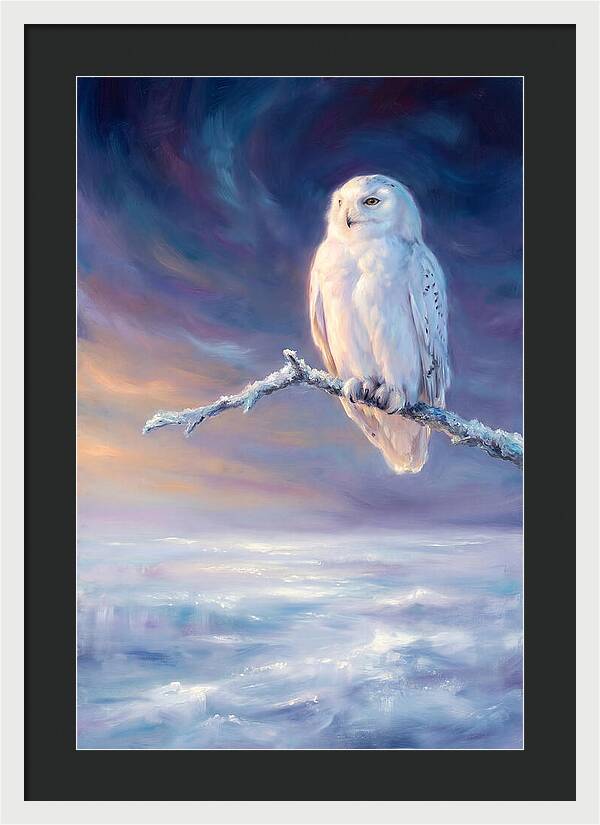 Snowy Owl In Twilight