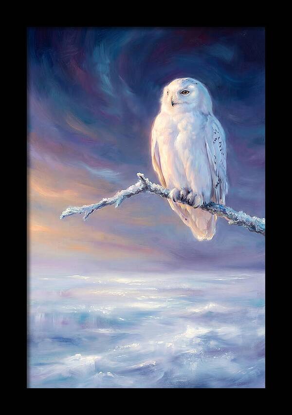 Snowy Owl In Twilight