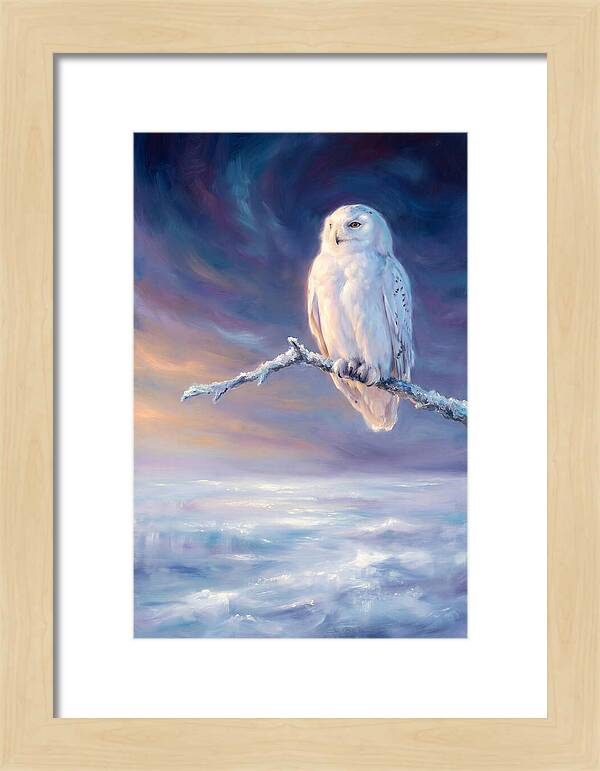 Snowy Owl In Twilight