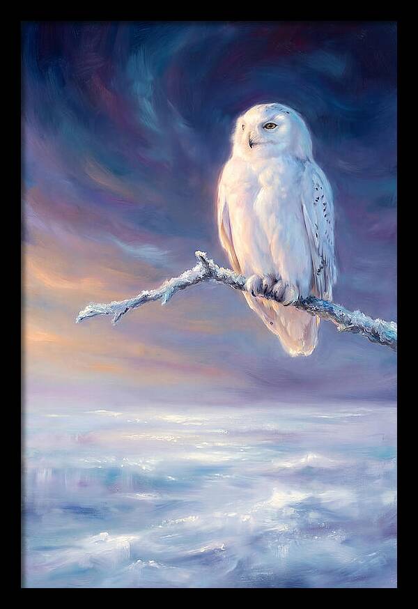 Snowy Owl In Twilight