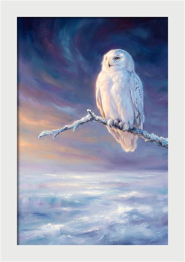 Snowy Owl In Twilight