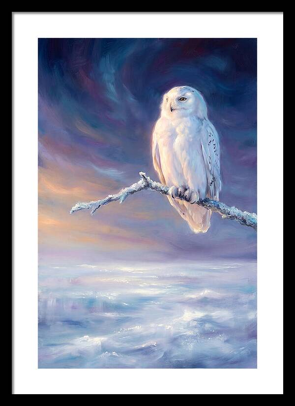Snowy Owl In Twilight
