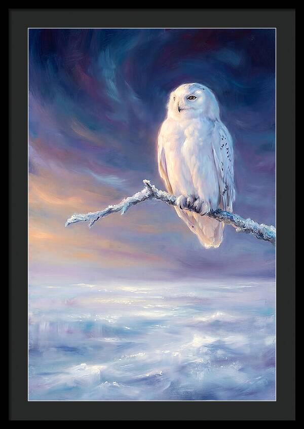Snowy Owl In Twilight