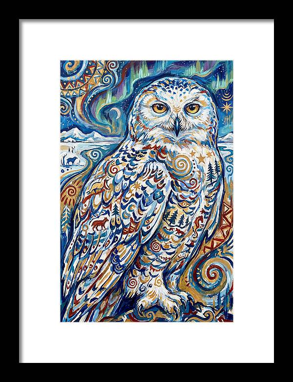 Snowy Owl In Vibrant Colors