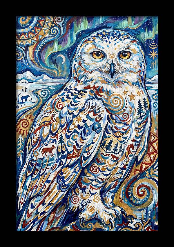 Snowy Owl In Vibrant Colors