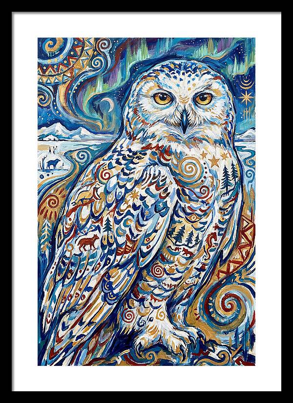 Snowy Owl In Vibrant Colors