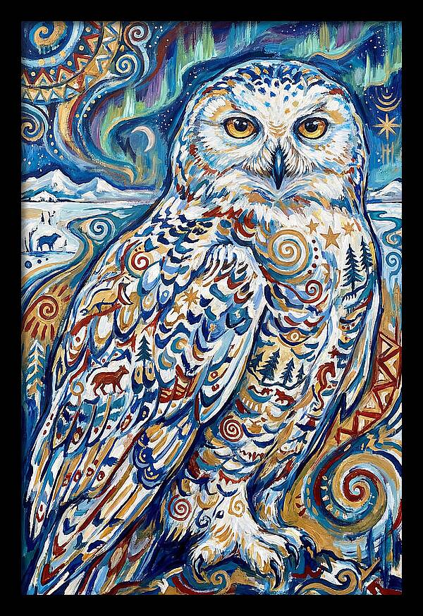 Snowy Owl In Vibrant Colors