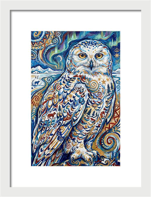Snowy Owl In Vibrant Colors