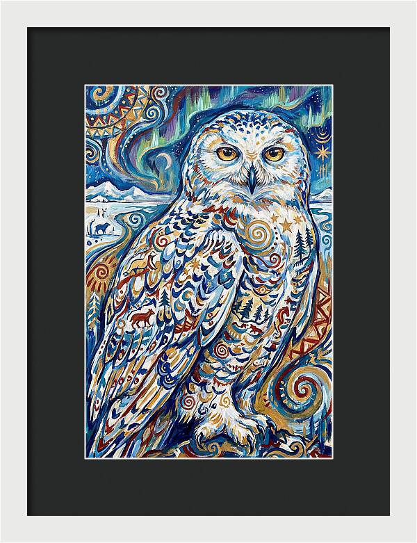 Snowy Owl In Vibrant Colors