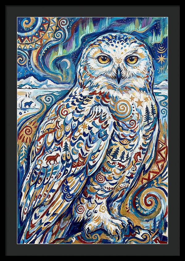 Snowy Owl In Vibrant Colors