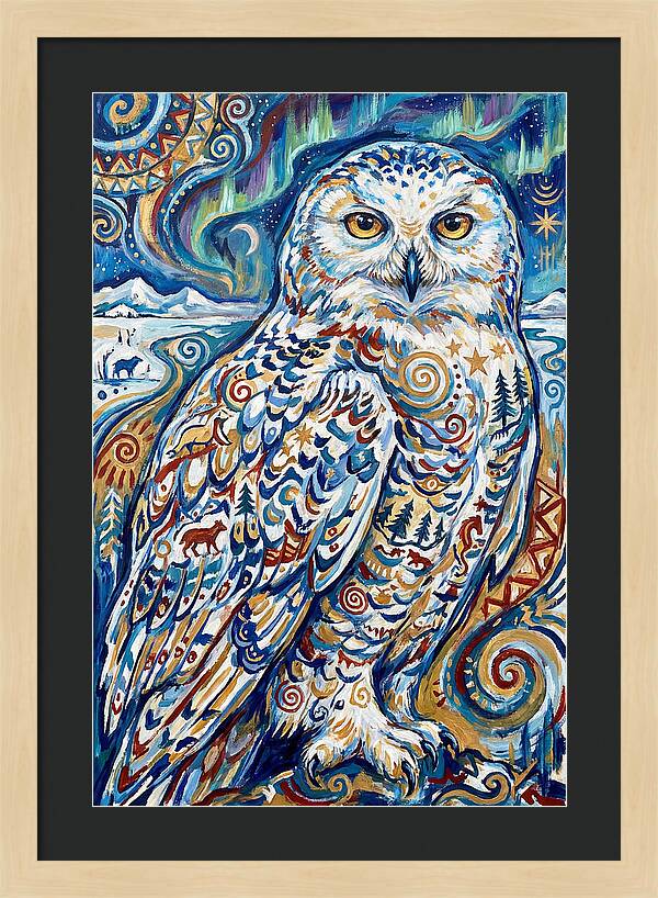 Snowy Owl In Vibrant Colors