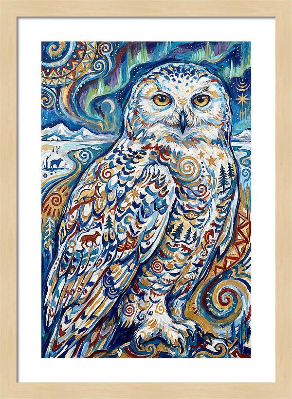 Snowy Owl In Vibrant Colors