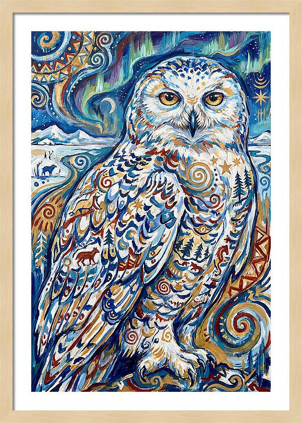 Snowy Owl In Vibrant Colors