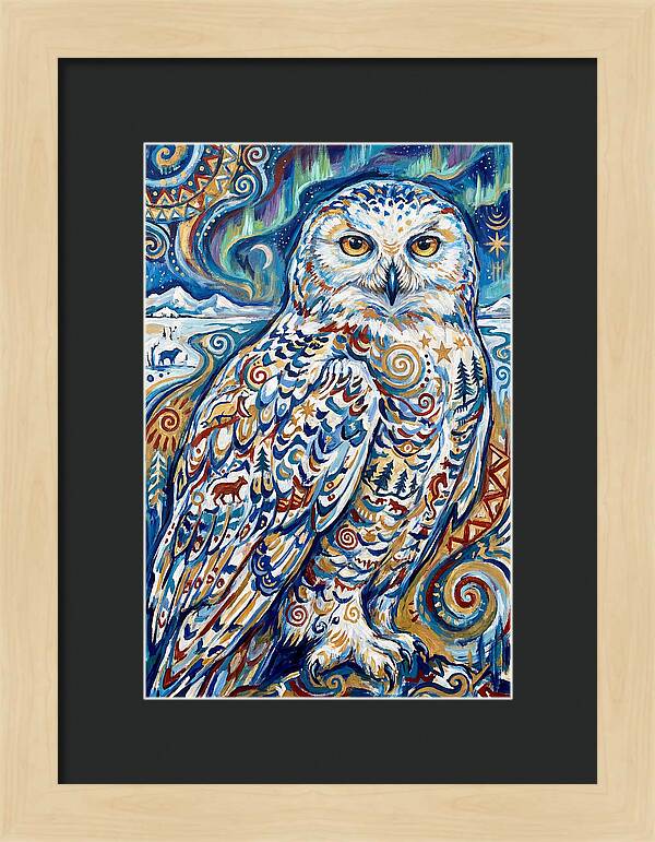 Snowy Owl In Vibrant Colors