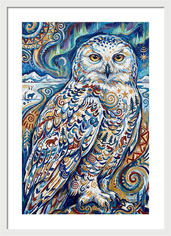Snowy Owl In Vibrant Colors
