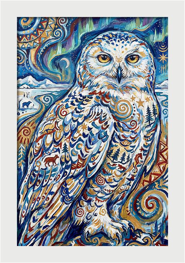 Snowy Owl In Vibrant Colors