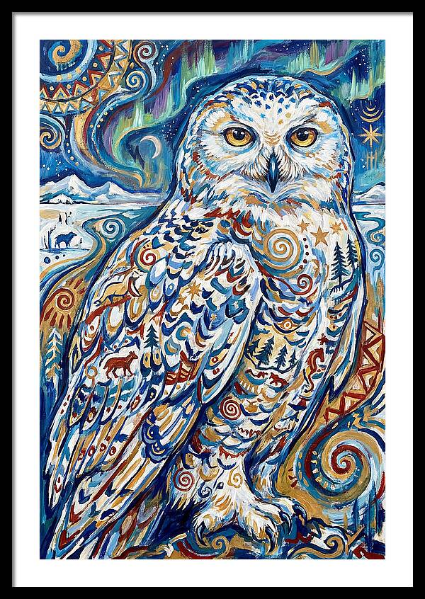 Snowy Owl In Vibrant Colors