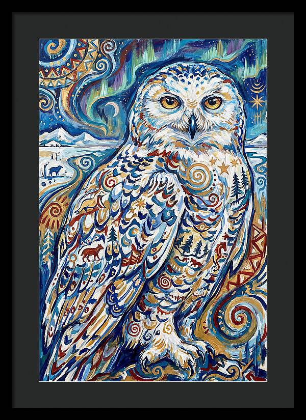Snowy Owl In Vibrant Colors