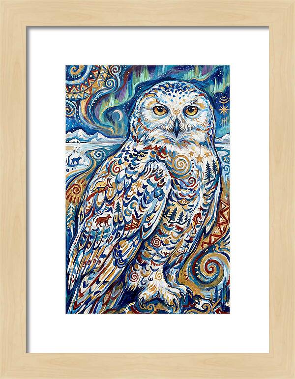 Snowy Owl In Vibrant Colors