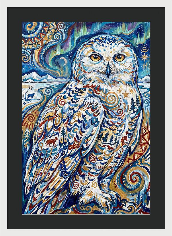 Snowy Owl In Vibrant Colors