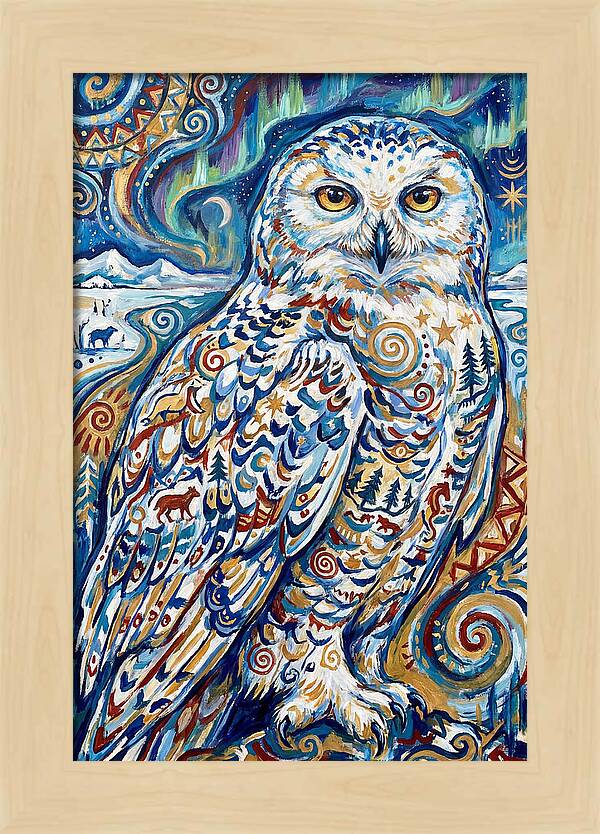 Snowy Owl In Vibrant Colors