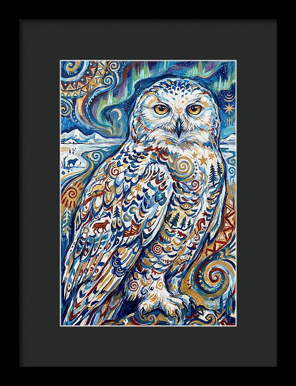 Snowy Owl In Vibrant Colors