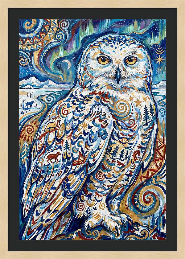 Snowy Owl In Vibrant Colors
