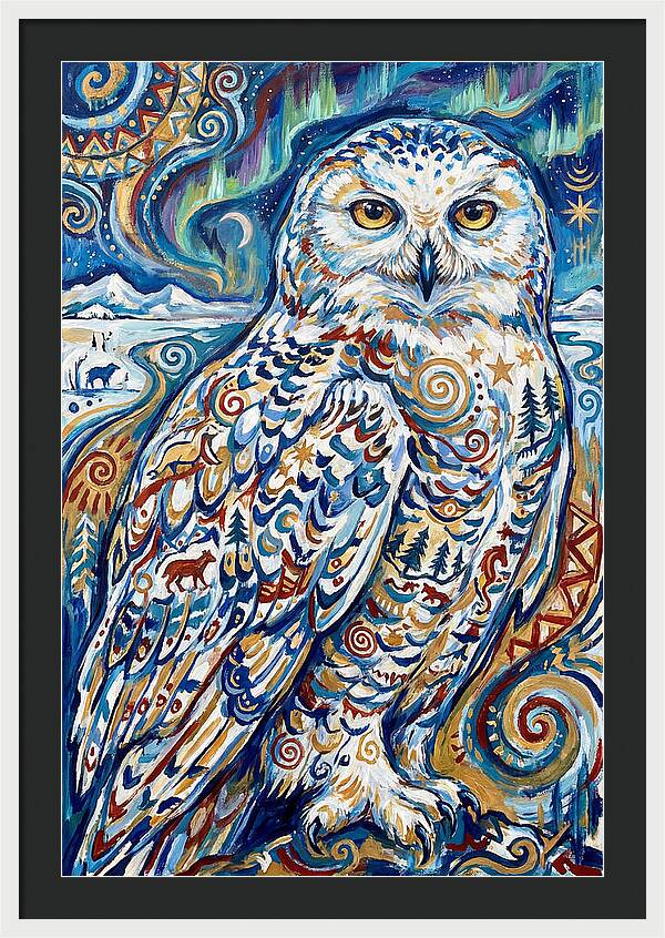 Snowy Owl In Vibrant Colors