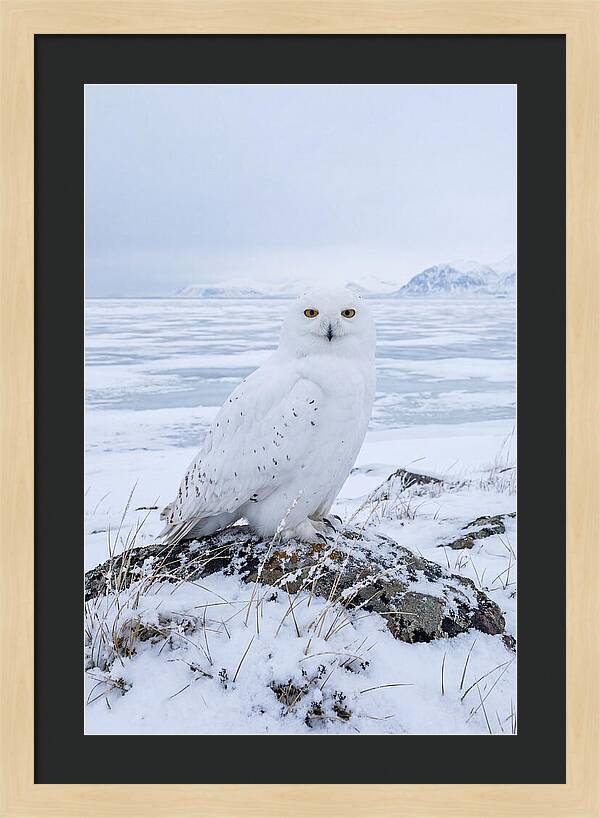 Snowy Owl Perched In Tundra