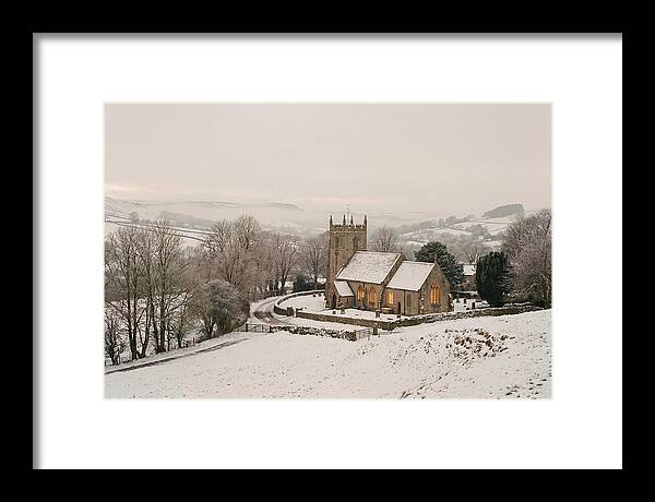 Snowy Village Church Glow
