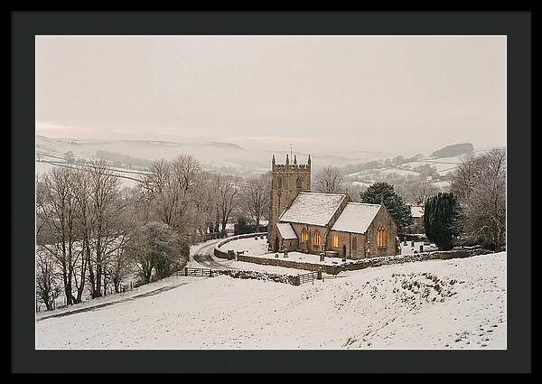 Snowy Village Church Glow