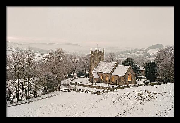 Snowy Village Church Glow