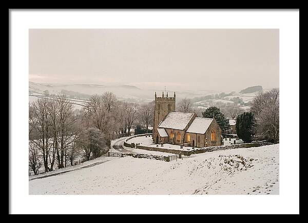 Snowy Village Church Glow
