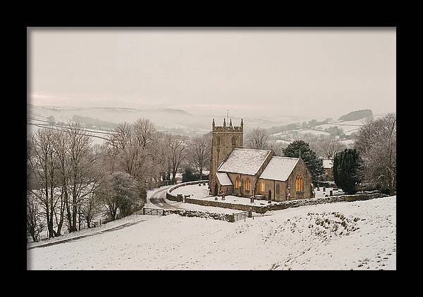 Snowy Village Church Glow
