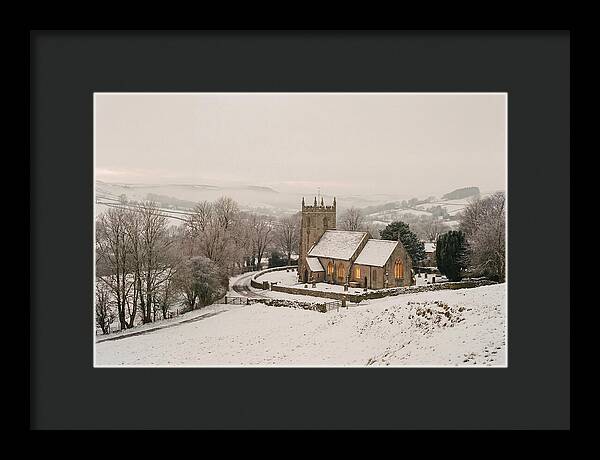 Snowy Village Church Glow